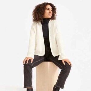 Everlane Open Cardigan Wool‎ Blend Knit Sweater in Gray